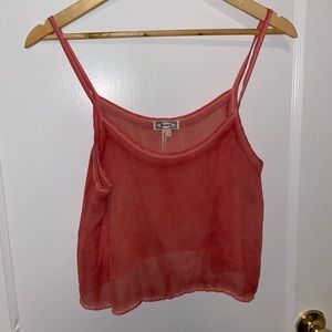 Sheer Orange crop top